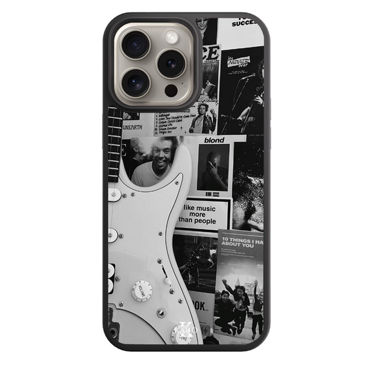 🎸 Vintage Guitar Aesthetic Collage Phone Case